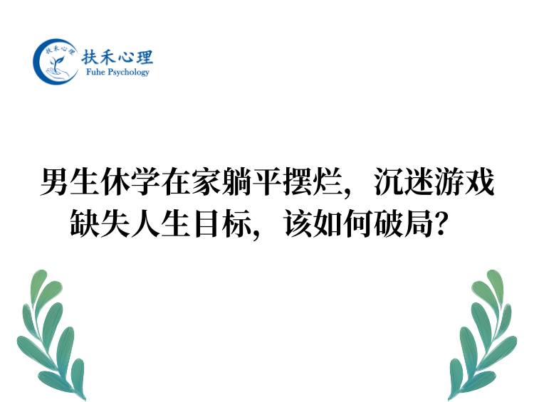 男生休学在家躺平摆烂，沉迷游戏，缺失人生目标，该如何破局？