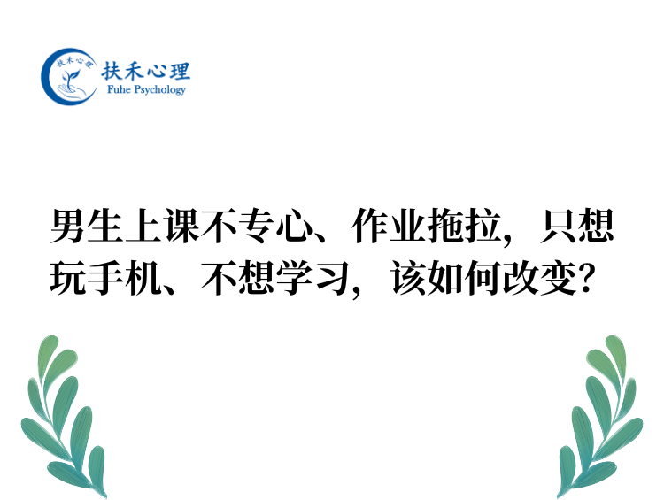 男生上课不专心、作业拖拉，只想玩手机、不想学习，该如何改变？